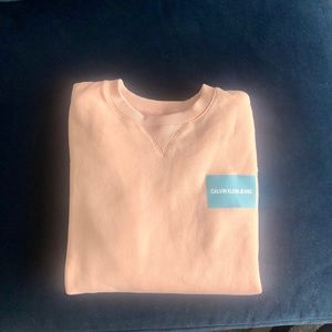 Calvin Klein baby pink crew neck sweater